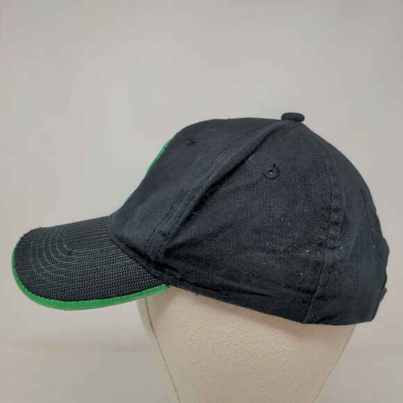 Unbranded Men's Strapback Hat Black Green OSFM Embroidered Clover Logo - Picture 3 of 7